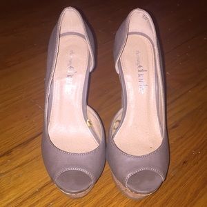 Gray Charming Charlie wedges